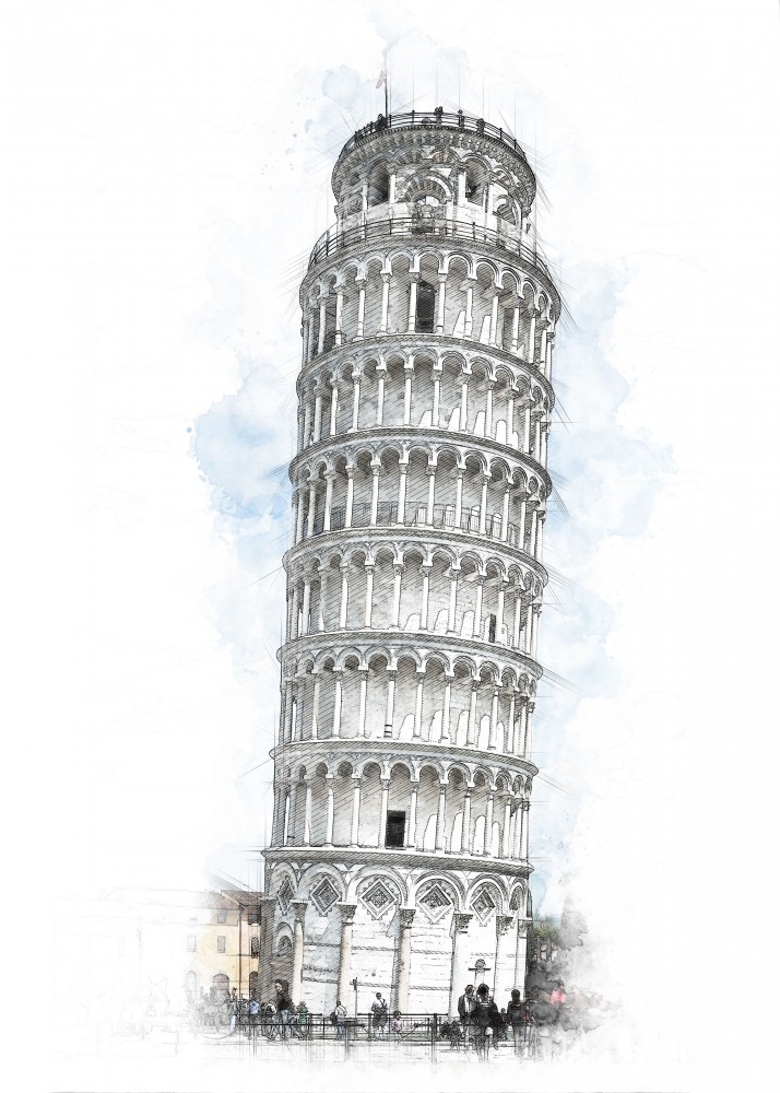 Leaning Tower of Pisa Drawing by CSA Images - Pixels