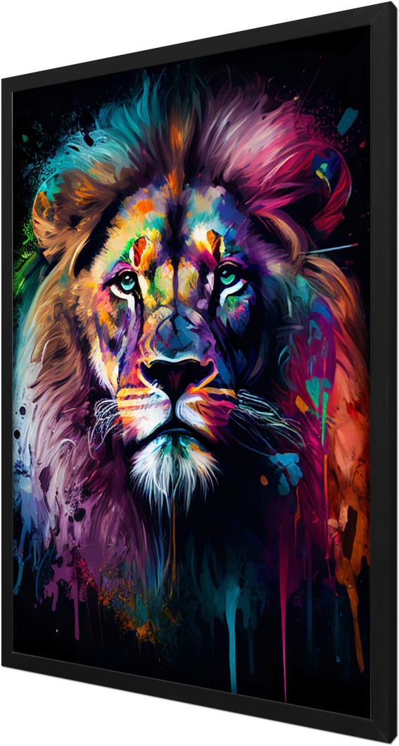 Colorful Lion - Painting