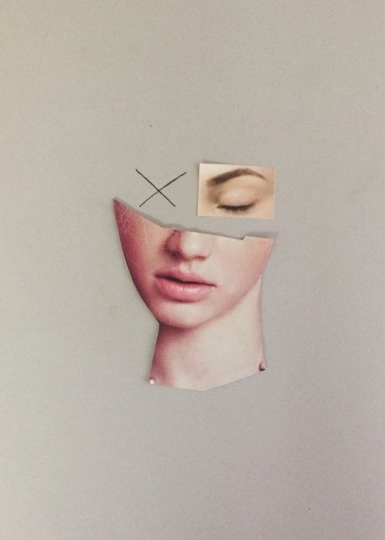 poster, collage, pocter, womanface, minimalism