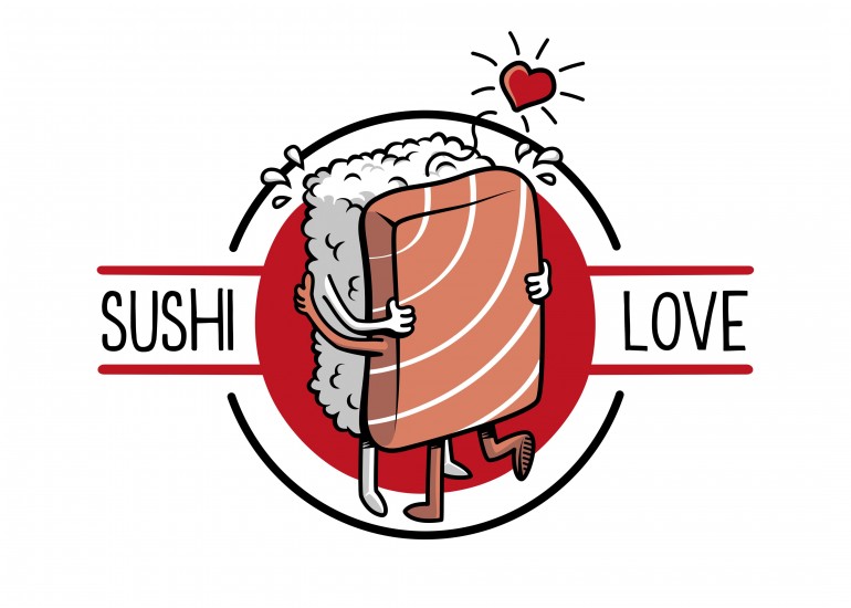 Sushi Love, food, cute, kawaii, japan, japanese, sushi, love, kiss
