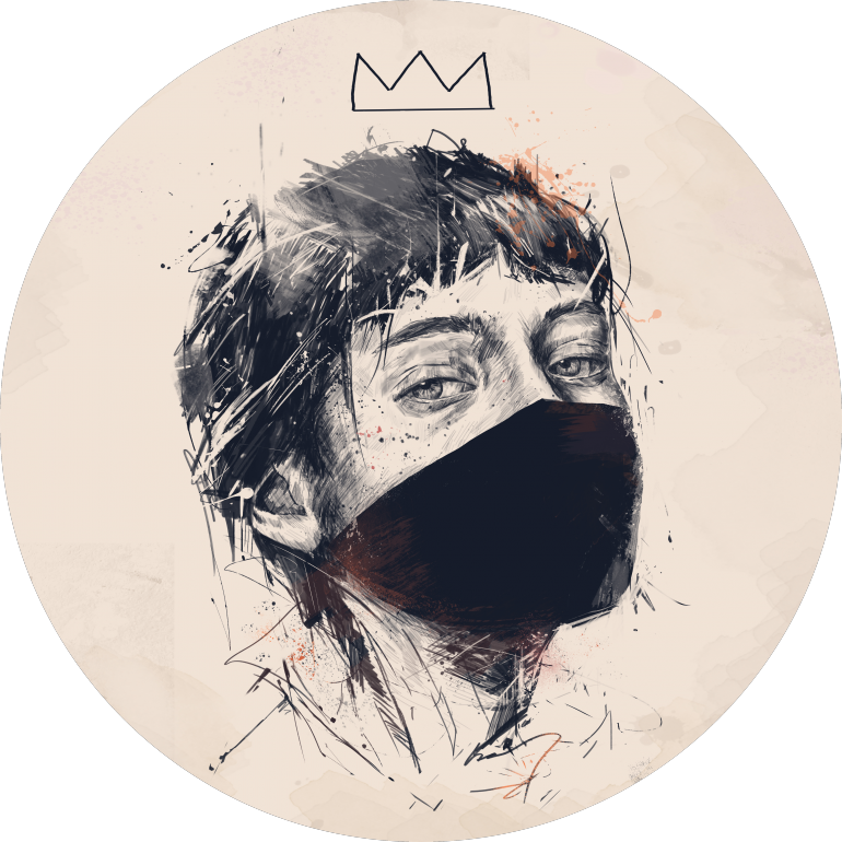 Who's The Queen, girl, female, portrait, people, face, vintage, modern, contemporary, street art, graffiti, drawing, illustration, crown, king, queen