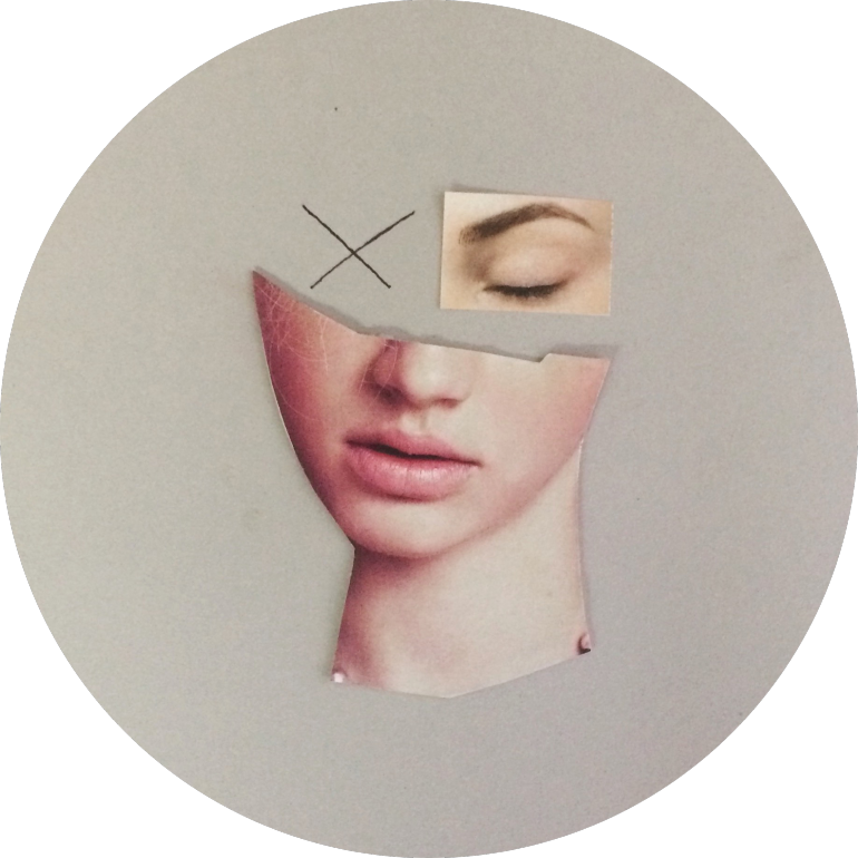 poster, collage, pocter, womanface, minimalism