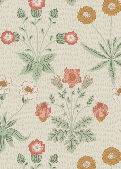 Strawberry vibes vintage botanical pattern