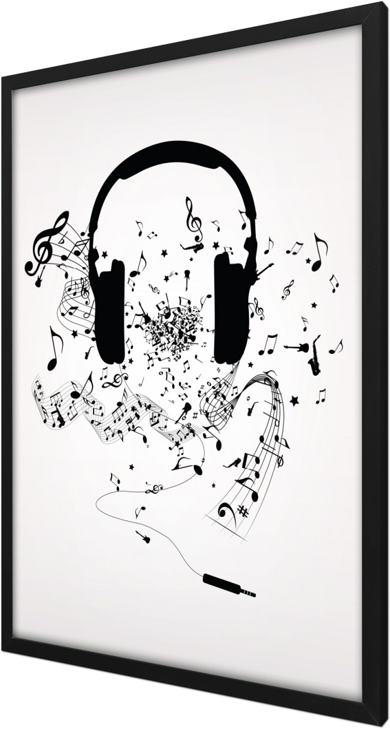 Headphones and Music Notes