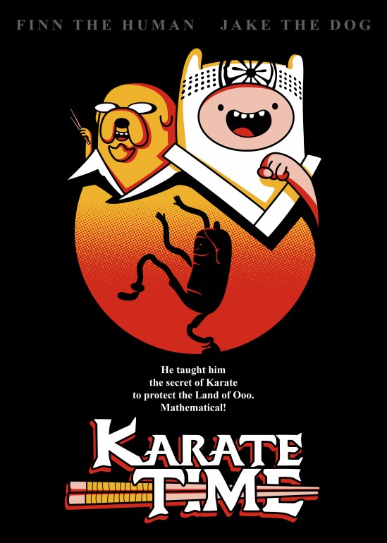 Karate Time, television, cartoons, adventure time, finn, jake, movies, karate kid, parody