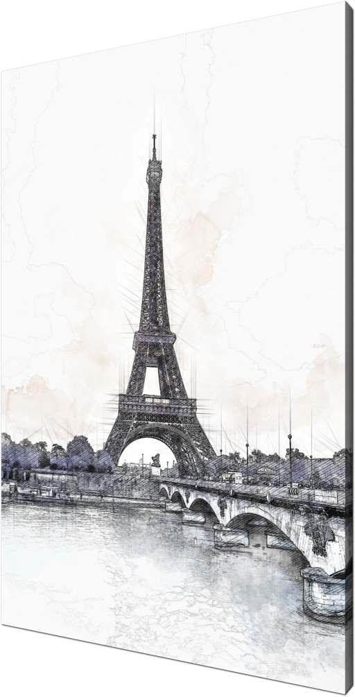 Paris Sketch By Cornel Vlad Carowall