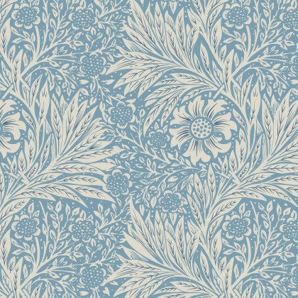 Sea blue vintage botanical pattern
