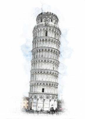 Leaning Tower of Pisa Sketch