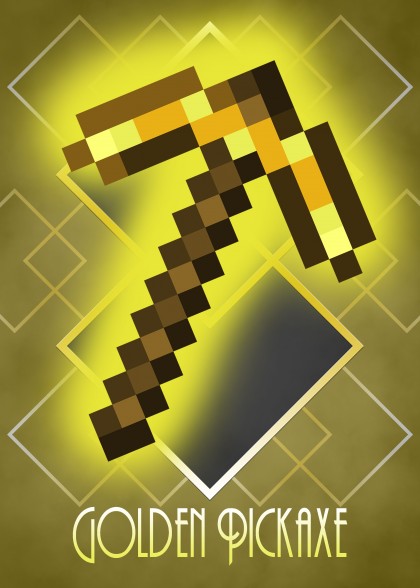 Minecraft Golden Pickaxe