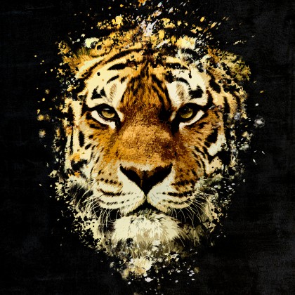 Tiger Splatter Painting