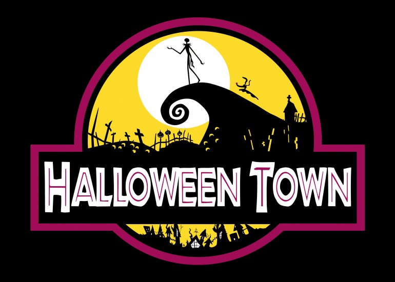 Halloween Town, movies, nightmare, christmas, halloween, town, jack skellington, jurassic park, parody