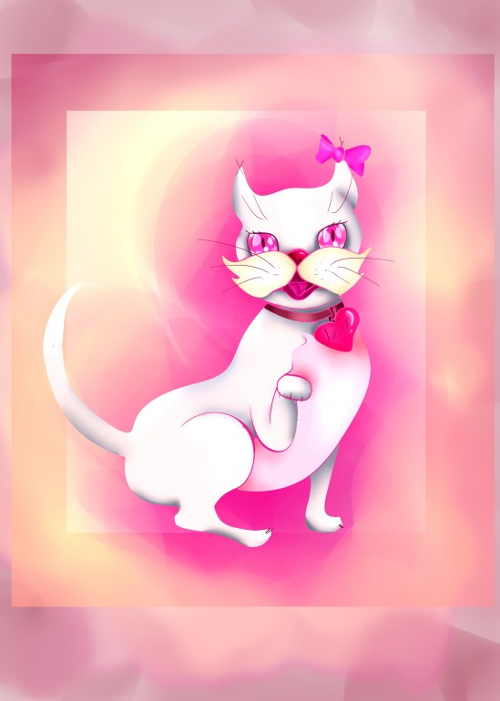 Sketch pink kitty, #pink #cat #kitty #pinkitty #sketch