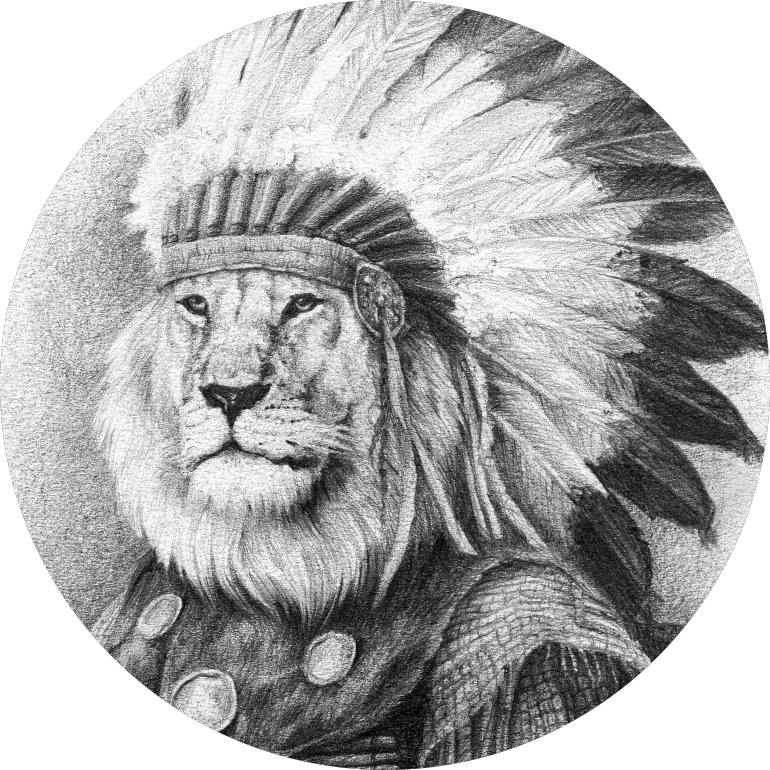 Chief, wild, wildlife, wild animals, wild animal, retro, vintage, old, old poster, old picture, animals, animal, forest, forests, woods, jungle, safari, lion, lions, chief, native, american, native american, indian, indians