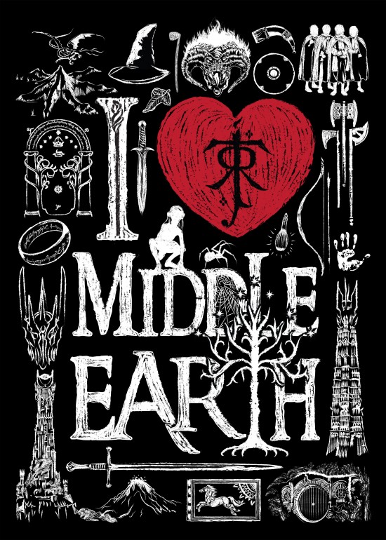 I love Middle Earth, lord of the rings, lotr, valentines day, gandalf, hobbits, gollum, sauron, tolkien