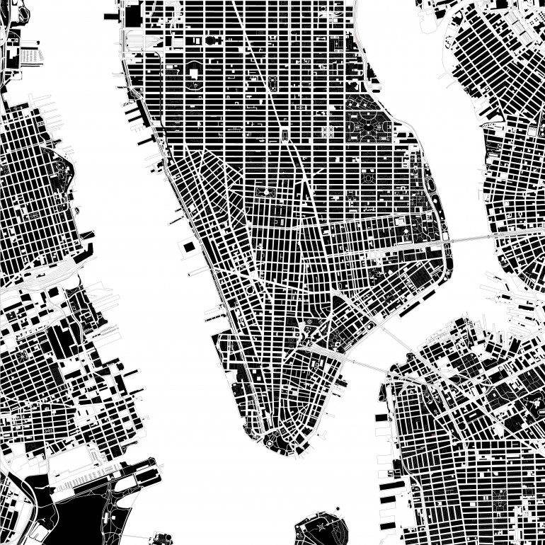 New York black and white, NYC, Newyork, nowyjork, manhattan, map, maps, city, cities, travel, cartography, architecture, urbanism, broklyn
