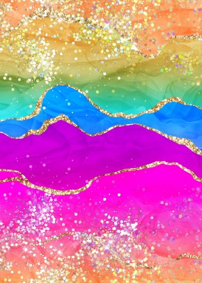 Vibrant Rainbow Glitter Agate Texture 01
