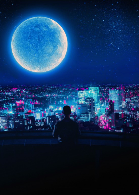 Cyberpunk Moon 2077, cyberpunk, moon, 2077, planet, cosmos, earth, space, world, new, neon, star, city