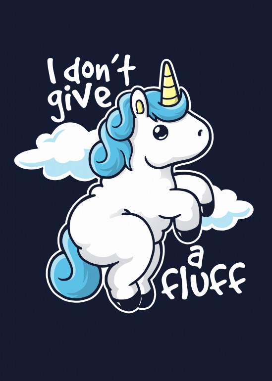 Don't give a fluff, unicorn, unicorns, sky, funny, kawaii, cute, pony, epona