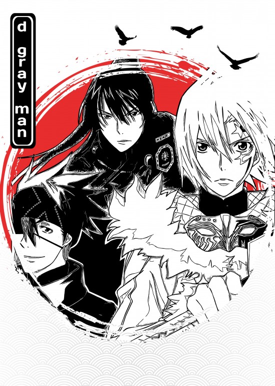 dgm black and white, anime, manga, fantasy
