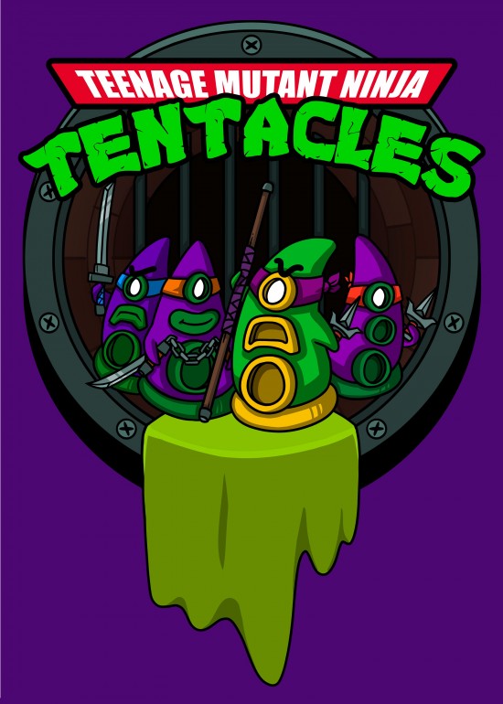 Teenage Mutant Ninja Tentacles, Day of the tentacle, maniac mansion, ninja turtles, tmnt, ninjas, turtles, SCUMM, teenosaur, the teenosaur, videogames, retro