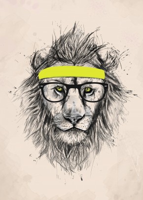 Hipster lion