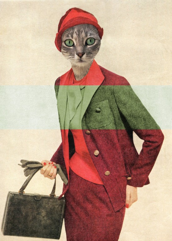 Miss Harrington, vintage, fashion, cat